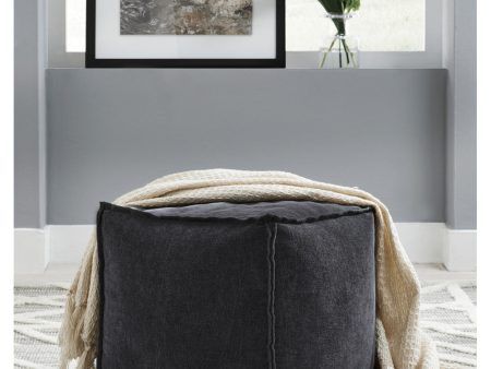 Moriah Pouf Black Supply