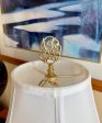 Polished Brass Williamsburg Cipher Lamp Finial with Polished Brass Base 3.25 h Sale