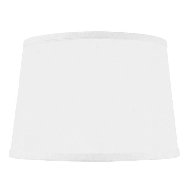 10x12x8 Hardback Shallow Drum Lamp Shade White Linen Online Sale