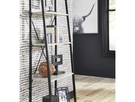 Lazabon Bookcase Gray Black Cheap