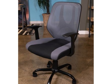 Beauenali Home Office Swivel Desk Chair Light Gray Black on Sale