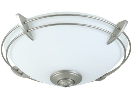 Elegance Bowl Light Kit 2-Light LED Fan Light Kit Brushed Satin Nickel Cheap