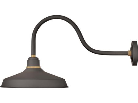 1-Light Large Gooseneck Outdoor Barn Light in Museum Bronze on Sale