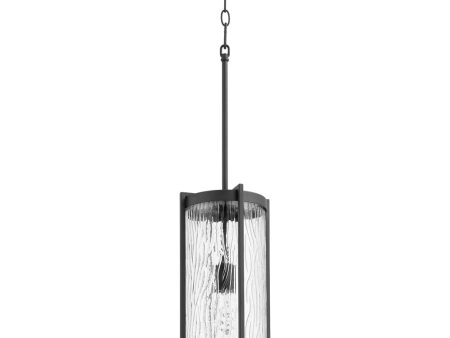 1-light Pendant Noir w  Clear Chiseled Glass 7 w Online Hot Sale