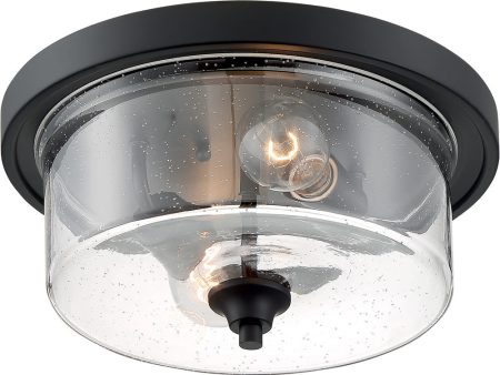 13 W Bransel 2-Light Close-to-Ceiling Matte Black Online