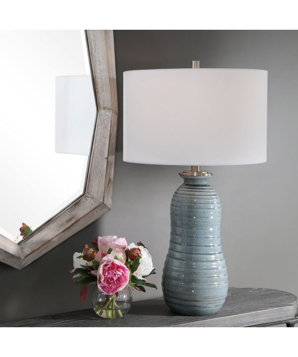 Zaila Light Blue Table Lamp Online Hot Sale