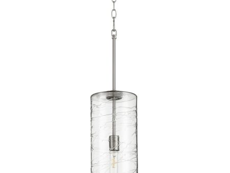 1-light Pendant Satin Nickel w  Textured Glass Cheap