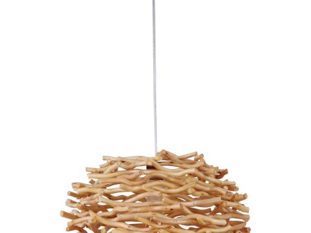 1-Light Plug-In Pendant Natural Cheap