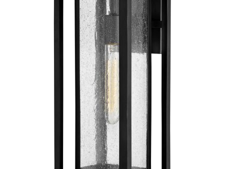 1-Light Large Outdoor Wall Mount Lantern in Black For Cheap