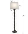 63 H Oxidized Bronze Signature by Stiffel Floor Lamp, 3-Way Discount