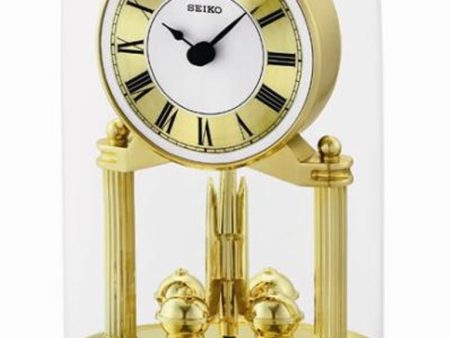 Anniversary Mantel Clock with Glass Dome and Rotating Pendulum For Discount