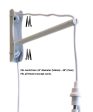 16 W 2 Light MAST Plug-In Wall Mount Pendant  White Linen Drum with Diffuser White Cord Arm Online Sale