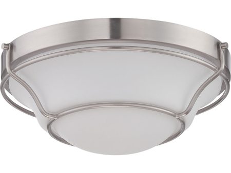 13 W Baker 1-Light LED Close-to-Ceiling Brushed Nickel Fashion