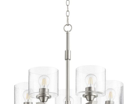 24 W Dakota 5-light Chandelier Satin Nickel on Sale