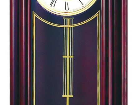 27 H Wall Clock Mahogany Solid Wood Online now