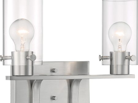 15 W Sommerset 2-Light Vanity & Wall Brushed Nickel Online