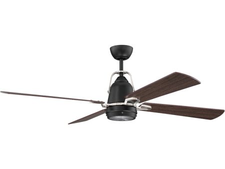 Beckett 1-Light LED Ceiling Fan (Blades Included) Flat Black   Brushed Polished Nickel Discount