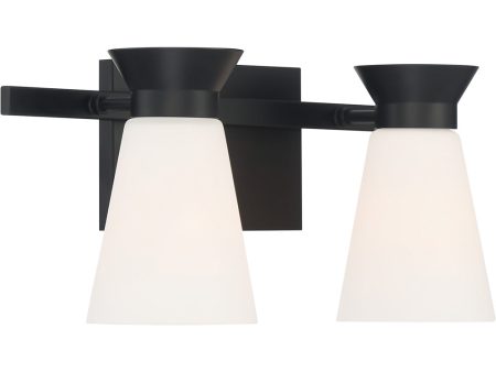 15 W Caleta 2-Light Vanity & Wall Black Online now