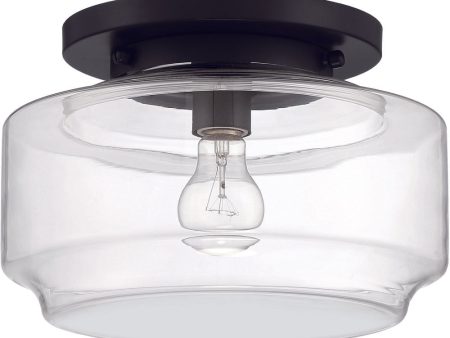 Peri 1-Light Flushmount Flat Black Hot on Sale