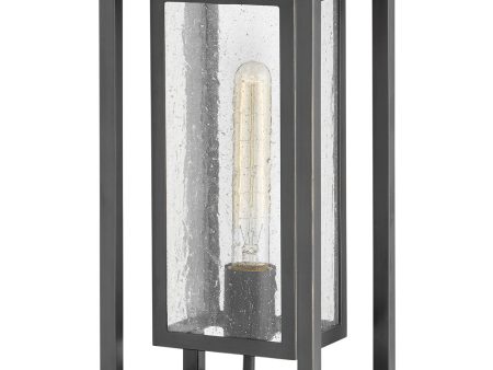 1-Light Medium Pier Mount Lantern in Oil Rubbed Bronze For Discount