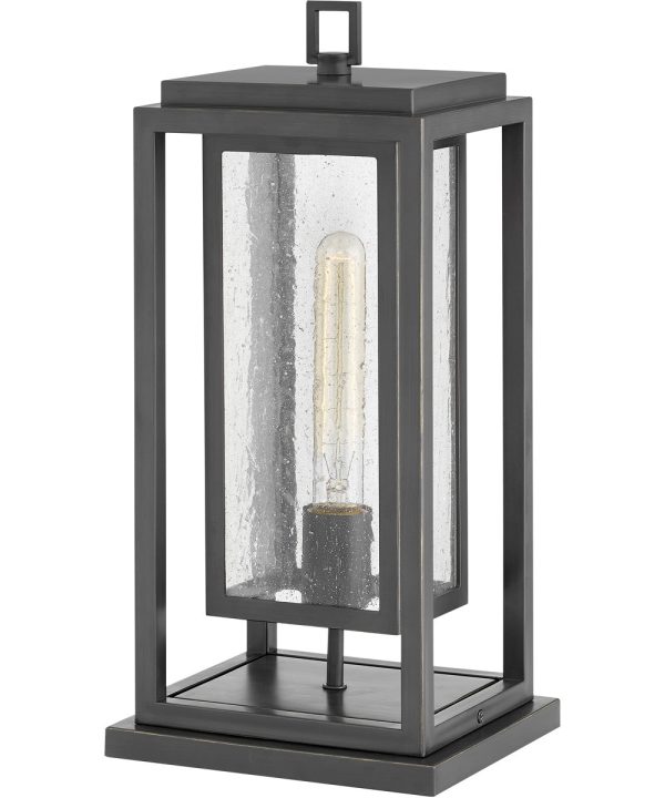 1-Light Medium Pier Mount Lantern in Oil Rubbed Bronze For Discount