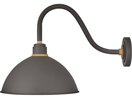 1-Light Medium Gooseneck Outdoor Barn Light in Museum Bronze Discount