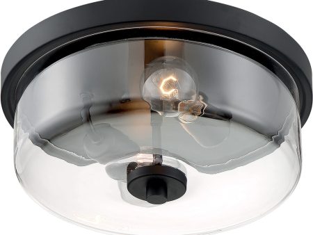 13 W Sommerset 2-Light Close-to-Ceiling Matte Black Sale