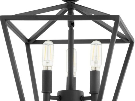 10 W Gabriel 3-light Dual Mount Light Fixture Noir Supply