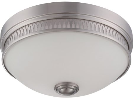 13 W Harper 1-Light Close-to-Ceiling Brushed Nickel Online Sale