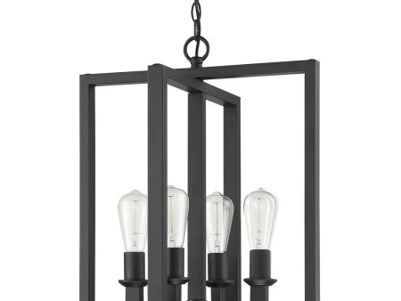 Chicago 4-Light Foyer Light Flat Black For Cheap