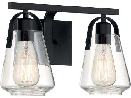 14 W Skybridge 2-Light Vanity & Wall Matte Black on Sale