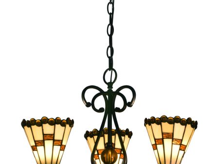 18 Inch W Jerome Led 3-Light Tiffany Chandelier Online Sale