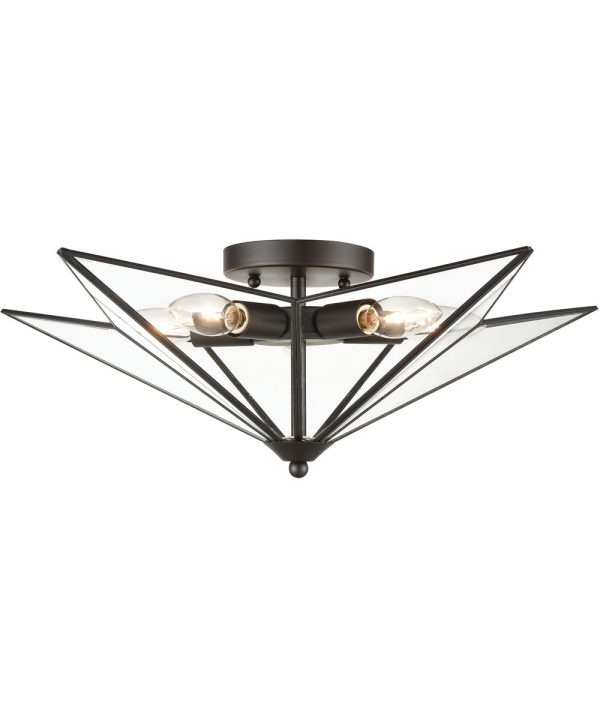 Moravian Star 5-Light Flush Mount Oil Rubbed Bronze - Large Online Hot Sale