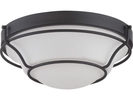 13 W Baker 1-Light LED Close-to-Ceiling Aged Bronze Hot on Sale