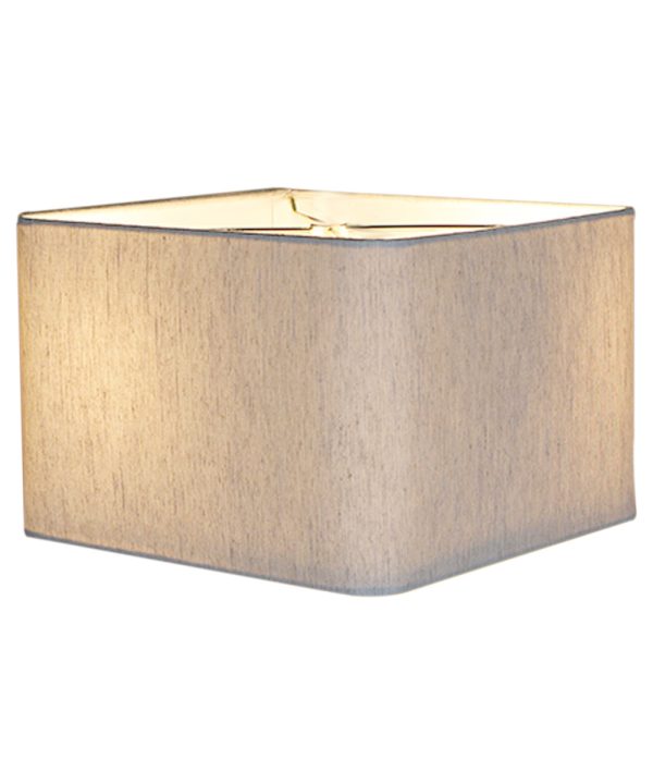 16x16x10 Rounded Corner Premiere Hardback Shallow Square Drum Lampshade Textured Oatmeal For Discount