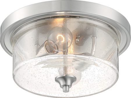 13 W Bransel 2-Light Close-to-Ceiling Brushed Nickel Cheap