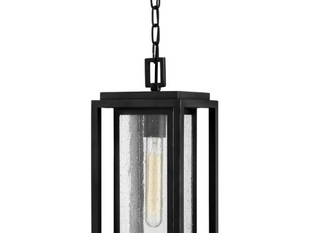 1-Light Medium Hanging Lantern in Black Fashion