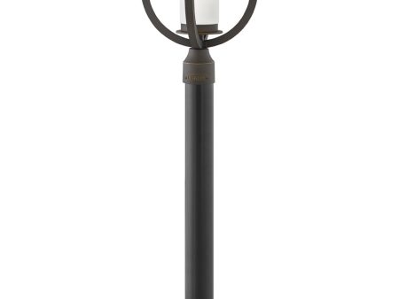 1-Light Medium Outdoor Post Top or Pier Mount Lantern in Oil Rubbed Bronze Online Sale