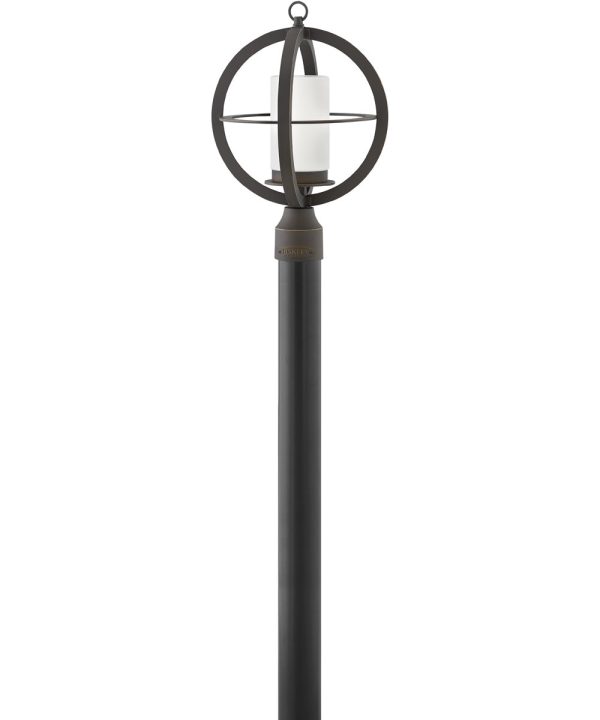 1-Light Medium Outdoor Post Top or Pier Mount Lantern in Oil Rubbed Bronze Online Sale