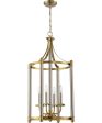 Stanza 4-Light Foyer Light Brushed Polished Nickel   Satin Brass For Discount