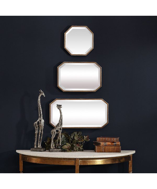 Trois Gold Mirrors, Set of 3 Online Hot Sale