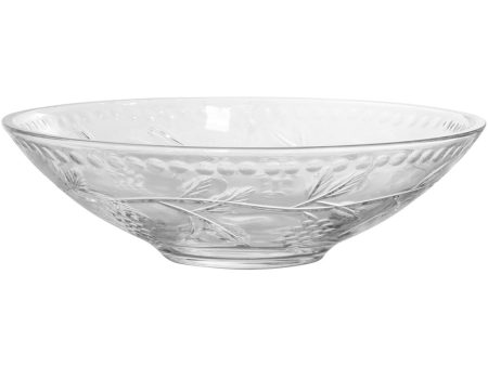 13 Inch W Grape 24% Lead Crystal Bowl Fashion