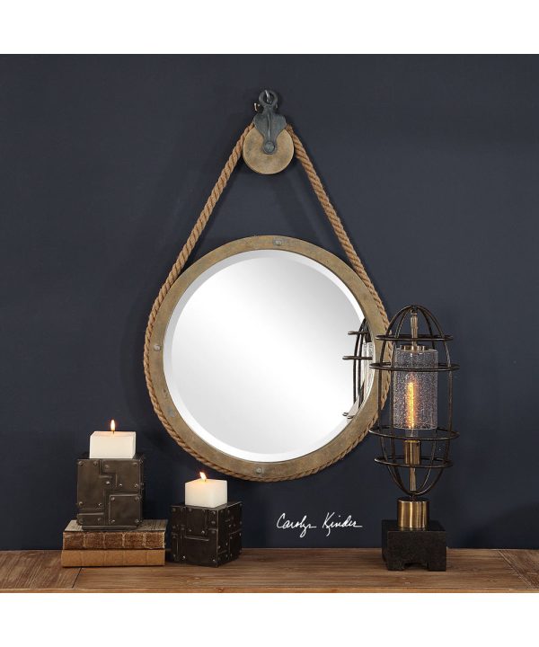 Melton Round Pulley Mirror Online Sale