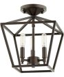 10 W Gabriel 3-light Dual Mount Light Fixture Oiled Bronze For Sale