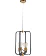 Randolph 4-Light Foyer Light Flat Black Satin Brass Online now