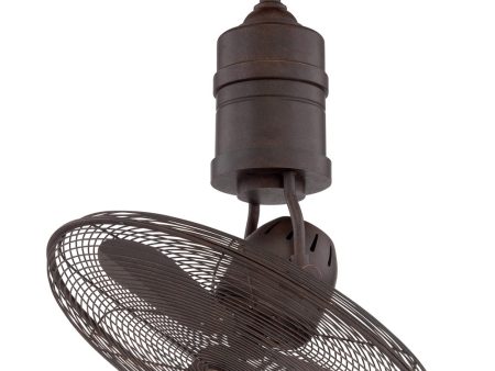 Bellows III Indoor Outdoor Ceiling Fan (Blades Included) Aged Bronze Textured For Cheap