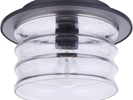 Canon 1-Light Outdoor Flush Mount Midnight Supply